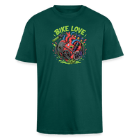 Spreadconnect Oversized Heavyweight Unisex T-Shirt hunter Green / XS BIKE LOVE - Oversized Heavyweight Unisex T-Shirt E-Bike-Community