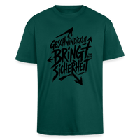 Spreadconnect Oversized Heavyweight Unisex T-Shirt hunter Green / XS Geschwindigkeit bringt Sicherheit - Oversized Heavyweight Unisex T-Shirt E-Bike-Community