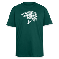 Spreadconnect Oversized Heavyweight Unisex T-Shirt hunter Green / XS Lieber Helmfrisur statt Schädelfraktur - WEISSES MOTIV -Oversized Heavyweight Unisex T-Shirt E-Bike-Community