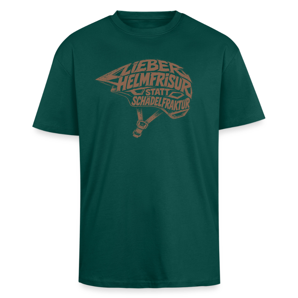 Spreadconnect Oversized Heavyweight Unisex T-Shirt hunter Green / XS Lieber Helmfrisur statt SchädelfrakturOversized Heavyweight Unisex T-Shirt E-Bike-Community