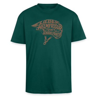 Spreadconnect Oversized Heavyweight Unisex T-Shirt hunter Green / XS Lieber Helmfrisur statt SchädelfrakturOversized Heavyweight Unisex T-Shirt E-Bike-Community