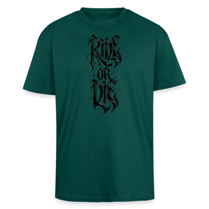 Spreadconnect Oversized Heavyweight Unisex T-Shirt hunter Green / XS RIDE OR DIE BYB - Oversized Heavyweight Unisex T-Shirt E-Bike-Community