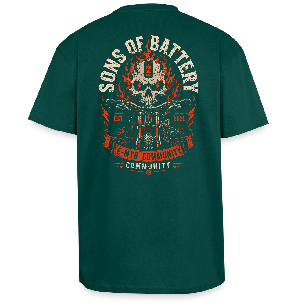 Spreadconnect Oversized Heavyweight Unisex T-Shirt hunter Green / XS SOB Com - Oversized Heavyweight Unisex T-Shirt E-Bike-Community