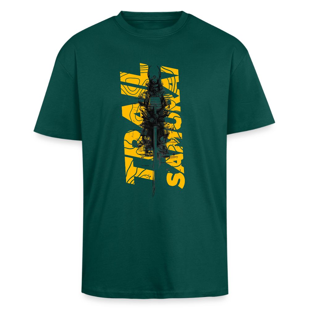Spreadconnect Oversized Heavyweight Unisex T-Shirt hunter Green / XS Trail Samurai - Front - Oversized Heavyweight BYB Unisex T-Shirt E-Bike-Community