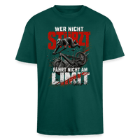 Spreadconnect Oversized Heavyweight Unisex T-Shirt hunter Green / XS WER NICHT STÜRZT FÄHRT NICHT AM LIMIT - Oversized Heavyweight Unisex T-Shirt E-Bike-Community