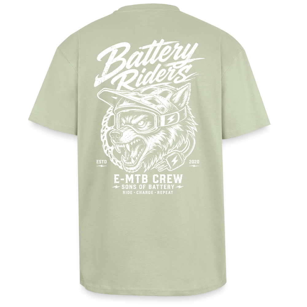 Spreadconnect Oversized Heavyweight Unisex T-Shirt Leichtes Salbeigrün / XS Battery Riders - Oversized Heavyweight Unisex T-Shirt E-Bike-Community