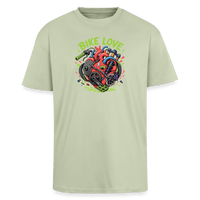 Spreadconnect Oversized Heavyweight Unisex T-Shirt Leichtes Salbeigrün / XS BIKE LOVE - Oversized Heavyweight Unisex T-Shirt E-Bike-Community