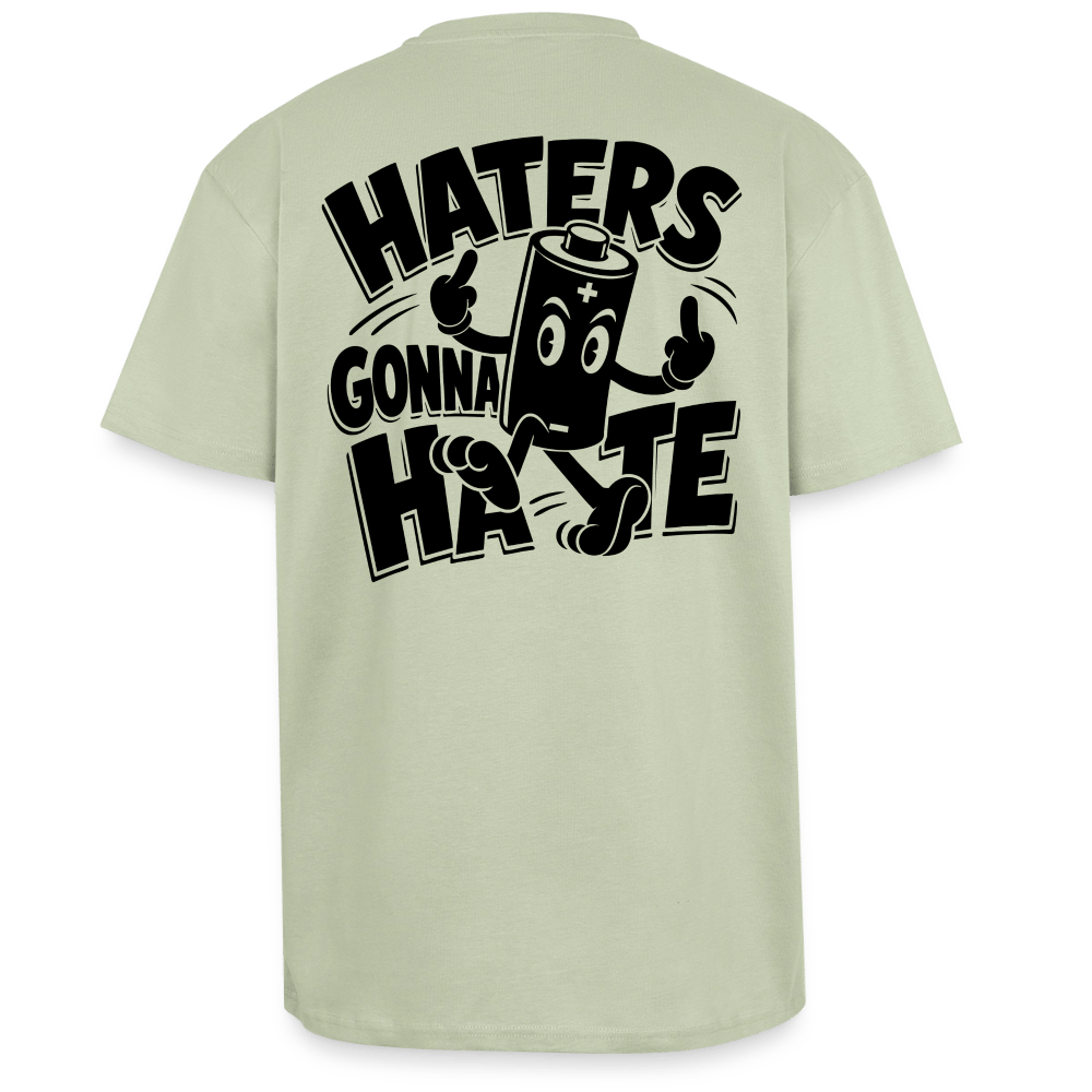 Spreadconnect Oversized Heavyweight Unisex T-Shirt Leichtes Salbeigrün / XS HATERS GONNA HATE VINTAGE - Oversized Heavyweight Unisex T-Shirt E-Bike-Community
