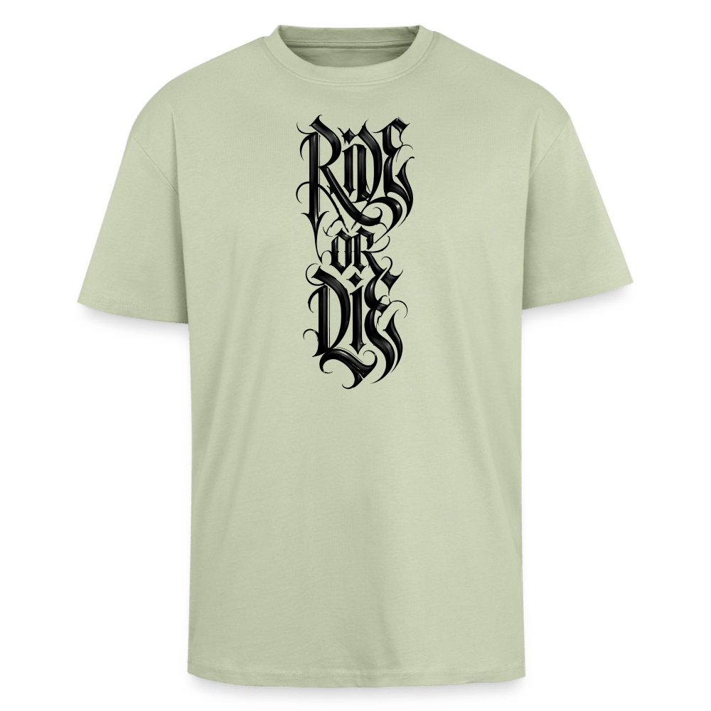 Spreadconnect Oversized Heavyweight Unisex T-Shirt Leichtes Salbeigrün / XS RIDE OR DIE BYB - Oversized Heavyweight Unisex T-Shirt E-Bike-Community