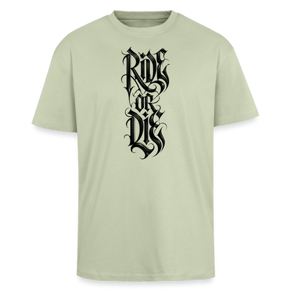Spreadconnect Oversized Heavyweight Unisex T-Shirt Leichtes Salbeigrün / XS RIDE OR DIE BYB - Oversized Heavyweight Unisex T-Shirt E-Bike-Community