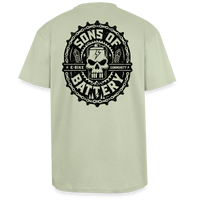 Spreadconnect Oversized Heavyweight Unisex T-Shirt Leichtes Salbeigrün / XS SONS OF BATTERY - BATSKULL - Oversized Heavyweight Unisex T-Shirt E-Bike-Community