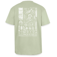 Spreadconnect Oversized Heavyweight Unisex T-Shirt Leichtes Salbeigrün / XS SONS OF BATTERY - FULL POWER - Oversized Heavyweight Unisex T-Shirt E-Bike-Community