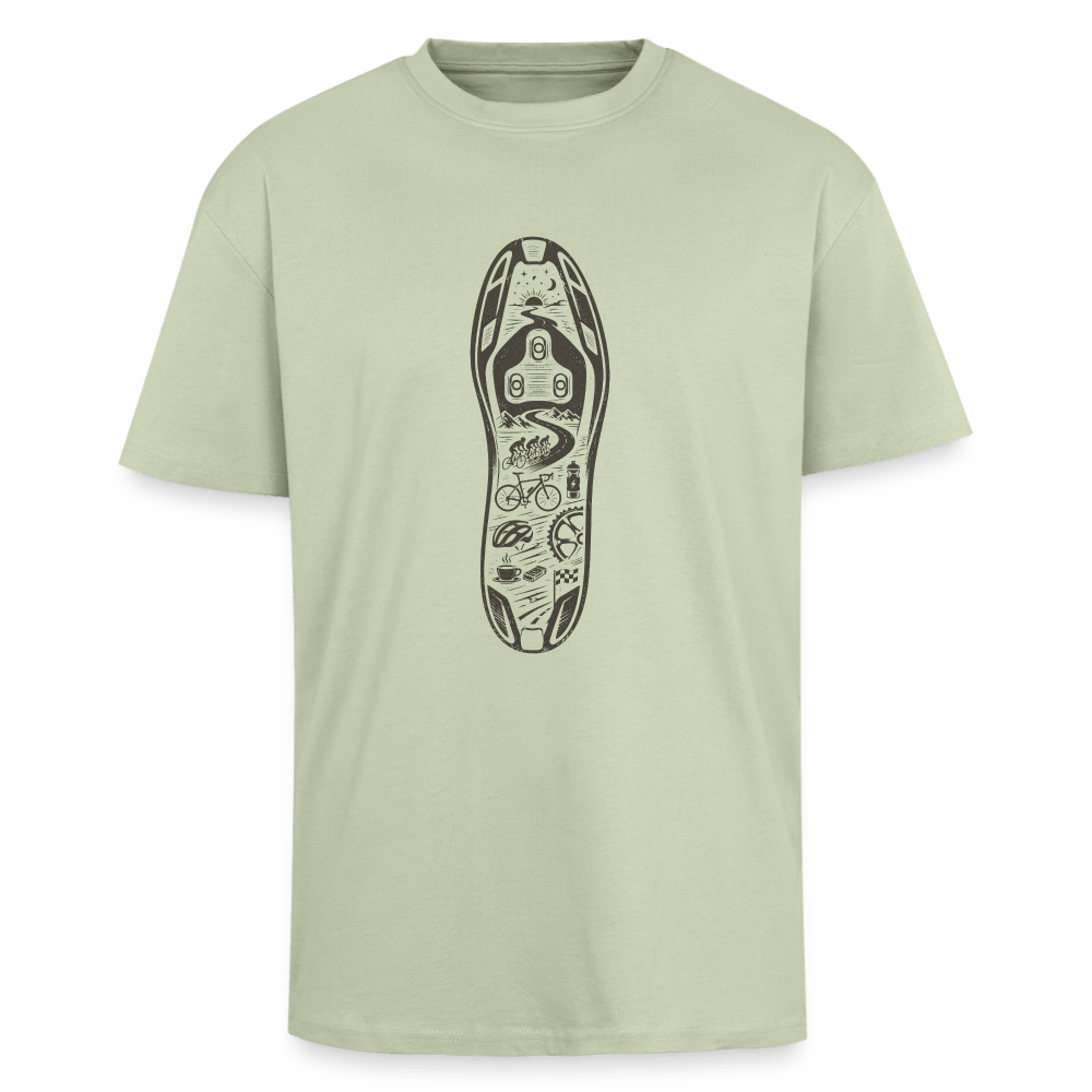Spreadconnect Oversized Heavyweight Unisex T-Shirt Leichtes Salbeigrün / XS SPEED ADVENTURES - Oversized Heavyweight Unisex T-Shirt E-Bike-Community