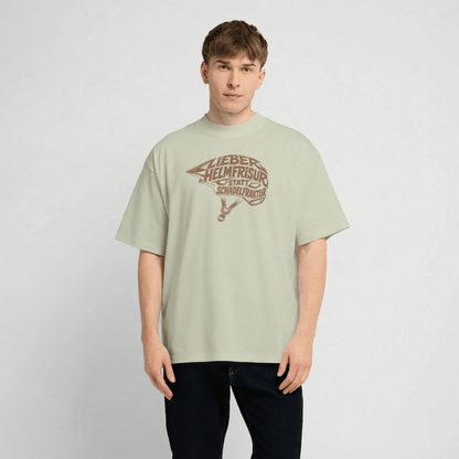 Spreadconnect Oversized Heavyweight Unisex T-Shirt Lieber Helmfrisur statt SchädelfrakturOversized Heavyweight Unisex T-Shirt E-Bike-Community