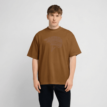 Spreadconnect Oversized Heavyweight Unisex T-Shirt Lieber Helmfrisur statt SchädelfrakturOversized Heavyweight Unisex T-Shirt E-Bike-Community