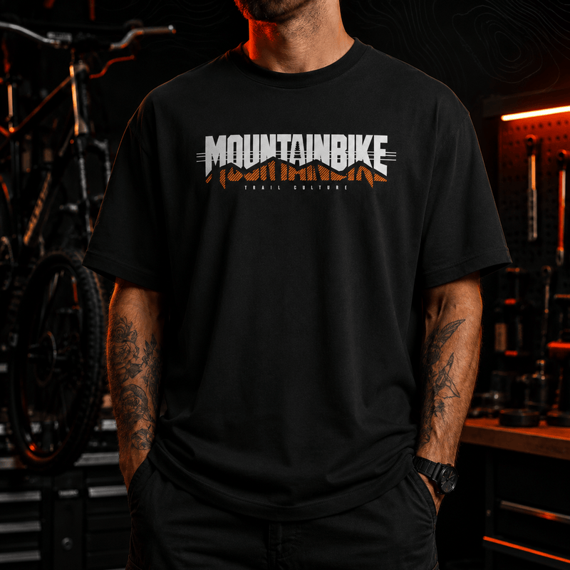 MOUNTAIN BIKE TRAIL CULTURE - Oversized Heavyweight Unisex T-Shirt
