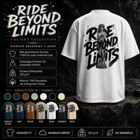 Spreadconnect Oversized Heavyweight Unisex T-Shirt RIDE BEYOND LIMITS - ANCIENT SOB - Oversized Heavyweight Unisex T-Shirt E-Bike-Community