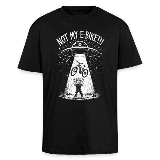 Spreadconnect Oversized Heavyweight Unisex T-Shirt Schwarz / XS ALIENS STOLE MY E-BIKE - Oversized Heavyweight Unisex T-Shirt E-Bike-Community