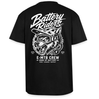 Spreadconnect Oversized Heavyweight Unisex T-Shirt Schwarz / XS Battery Riders - Oversized Heavyweight Unisex T-Shirt E-Bike-Community