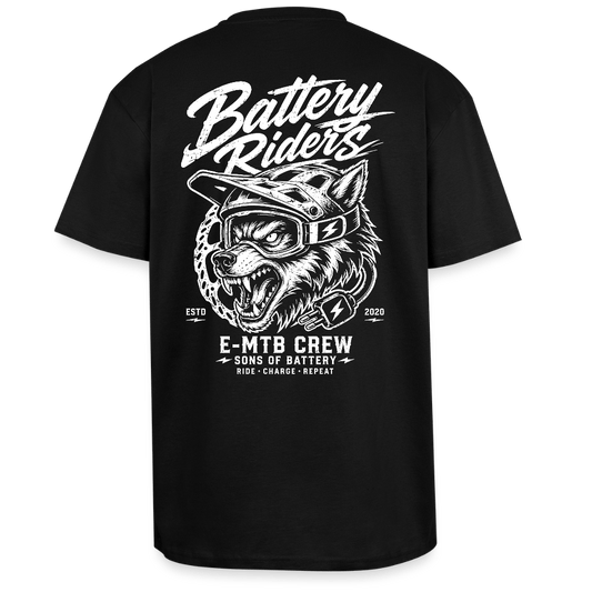 Spreadconnect Oversized Heavyweight Unisex T-Shirt Schwarz / XS Battery Riders - Oversized Heavyweight Unisex T-Shirt E-Bike-Community