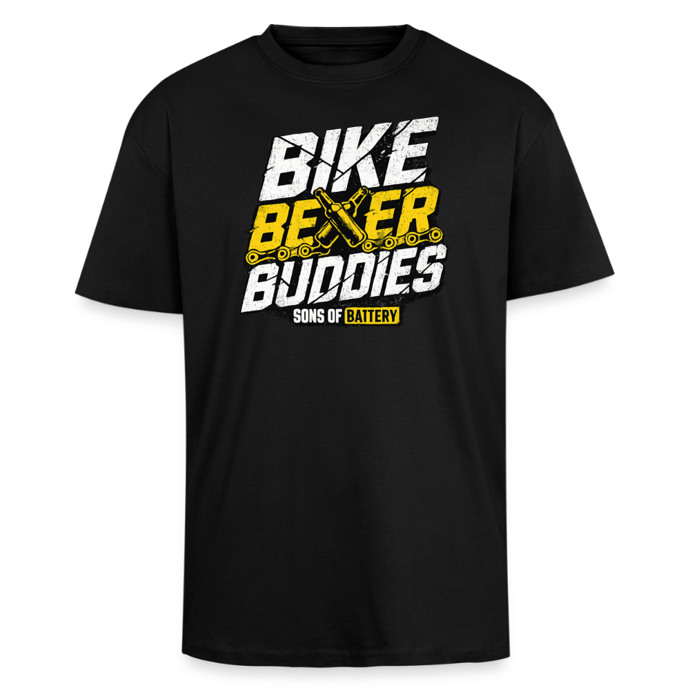 Spreadconnect Oversized Heavyweight Unisex T-Shirt Schwarz / XS BBB 26 Bike Beer Buddies - Oversized Heavyweight Unisex T-Shirt E-Bike-Community