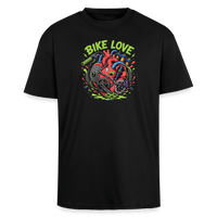 Spreadconnect Oversized Heavyweight Unisex T-Shirt Schwarz / XS BIKE LOVE - Oversized Heavyweight Unisex T-Shirt E-Bike-Community