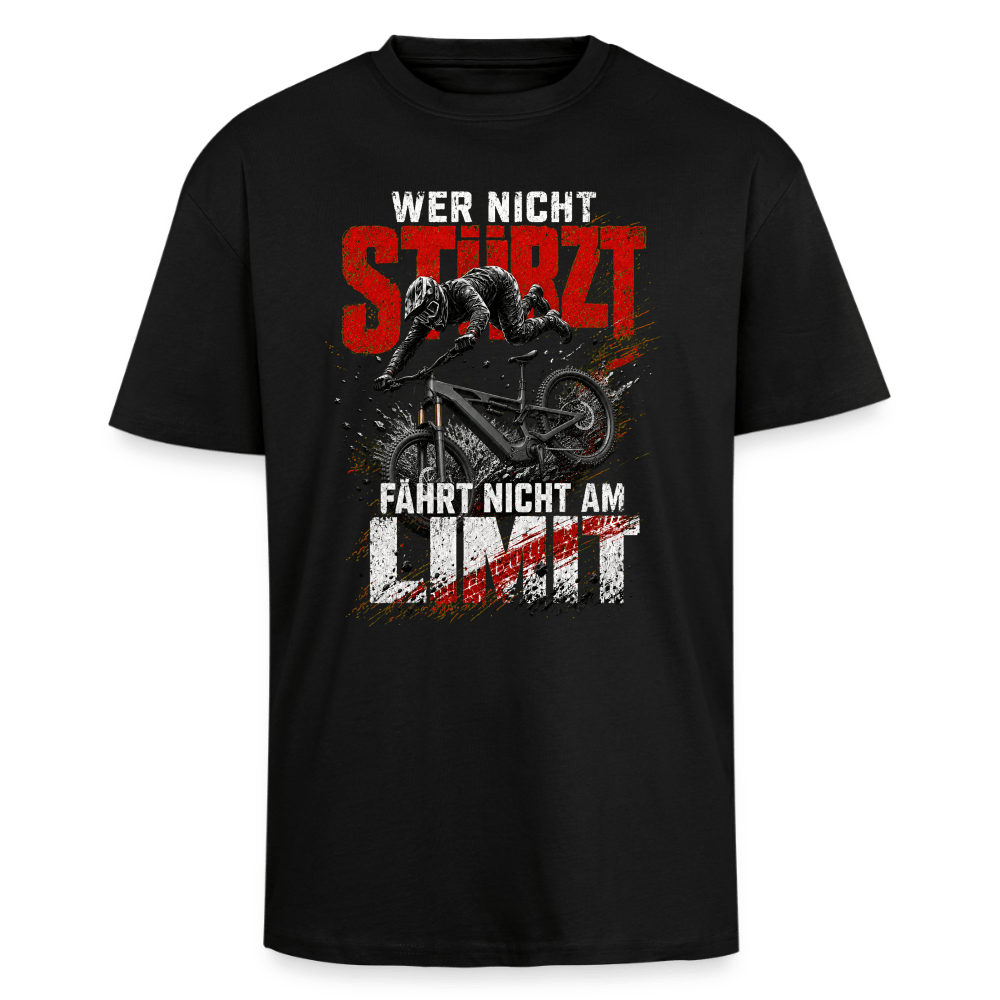 WER NICHT STÜRZT FÄHRT NICHT AM LIMIT - Oversized Heavyweight Unisex T-Shirt