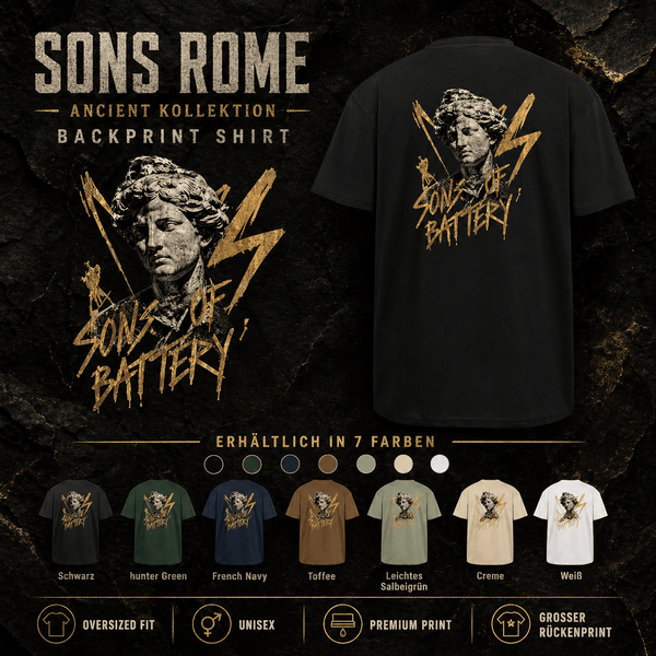 Spreadconnect Oversized Heavyweight Unisex T-Shirt SONS ROME ANCIENT versized Heavyweight Unisex T-Shirt E-Bike-Community