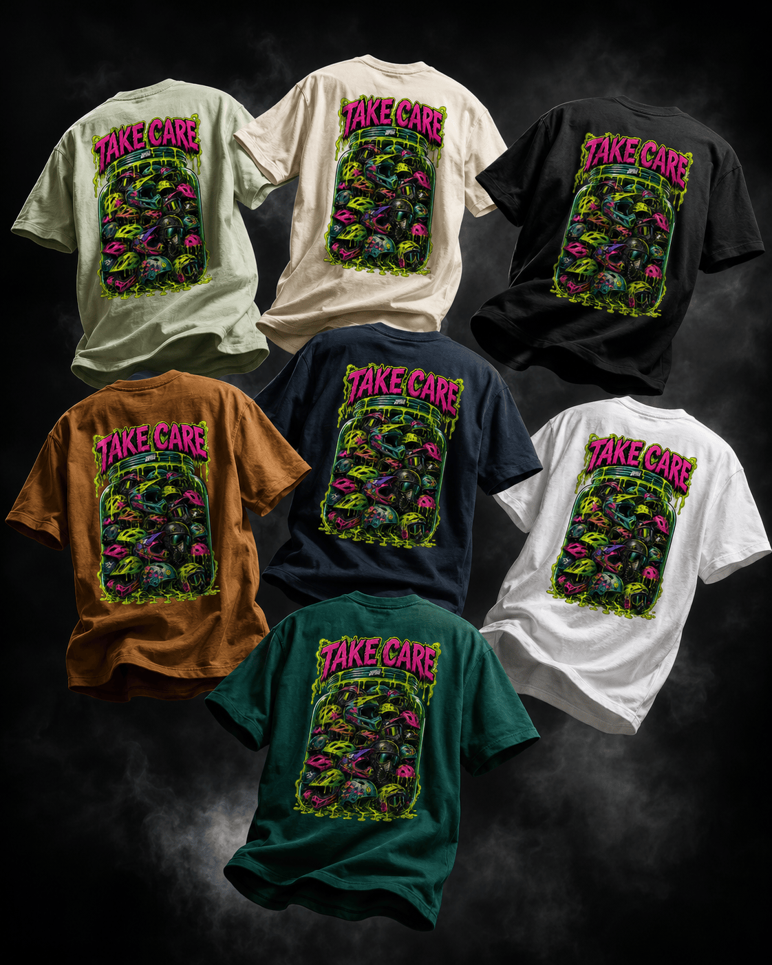 Spreadconnect Oversized Heavyweight Unisex T-Shirt TAKE CARE - Oversized Heavyweight Unisex T-Shirt E-Bike-Community