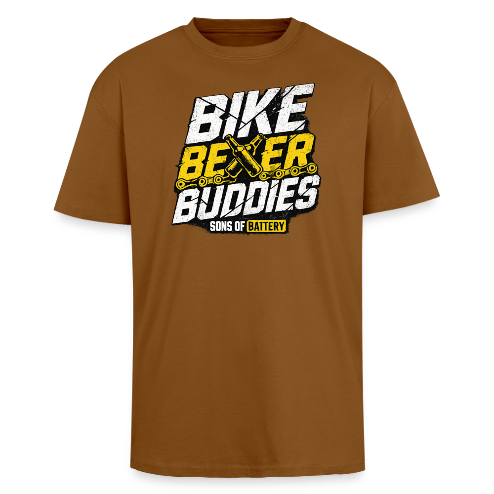 Spreadconnect Oversized Heavyweight Unisex T-Shirt Toffee / XS BBB 26 Bike Beer Buddies - Oversized Heavyweight Unisex T-Shirt E-Bike-Community