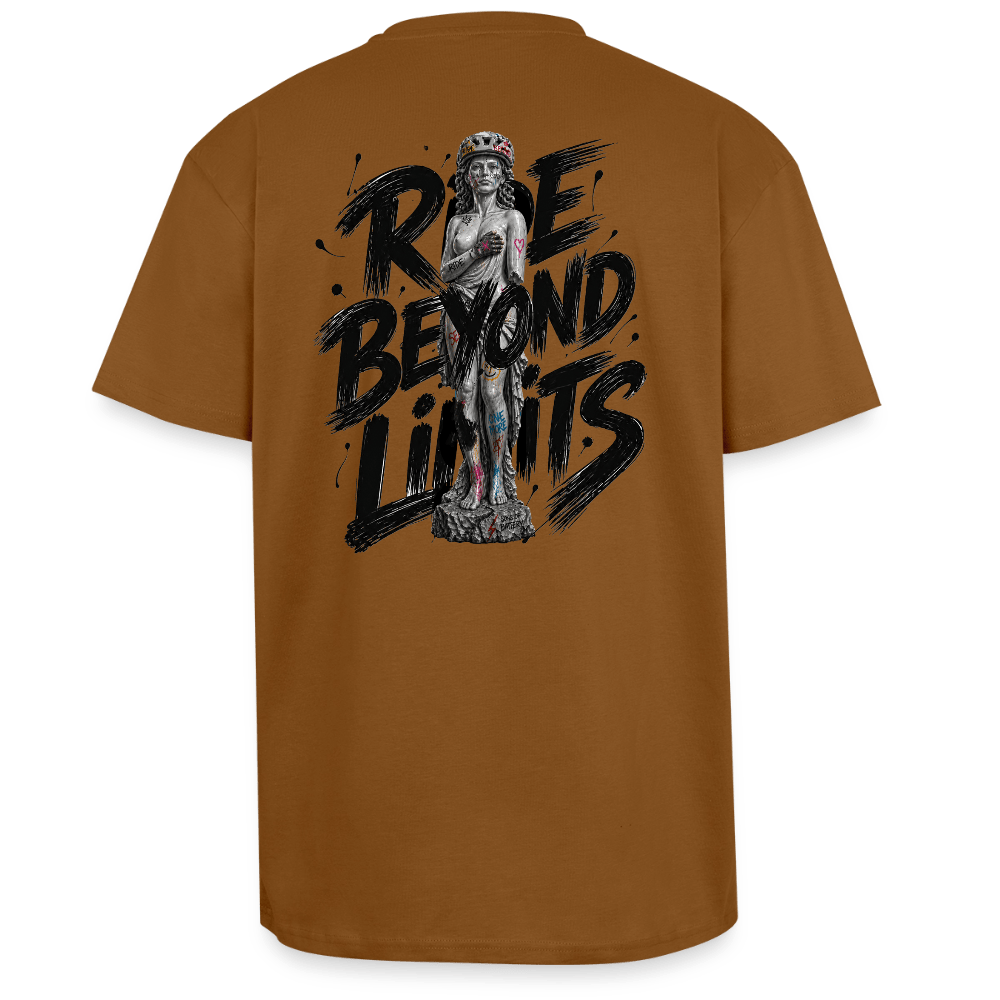 Spreadconnect Oversized Heavyweight Unisex T-Shirt Toffee / XS RIDE BEYOND LIMITS - ANCIENT SOB - Oversized Heavyweight Unisex T-Shirt E-Bike-Community
