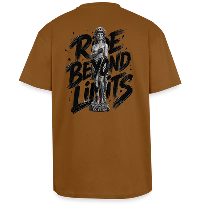 Spreadconnect Oversized Heavyweight Unisex T-Shirt Toffee / XS RIDE BEYOND LIMITS - ANCIENT SOB - Oversized Heavyweight Unisex T-Shirt E-Bike-Community