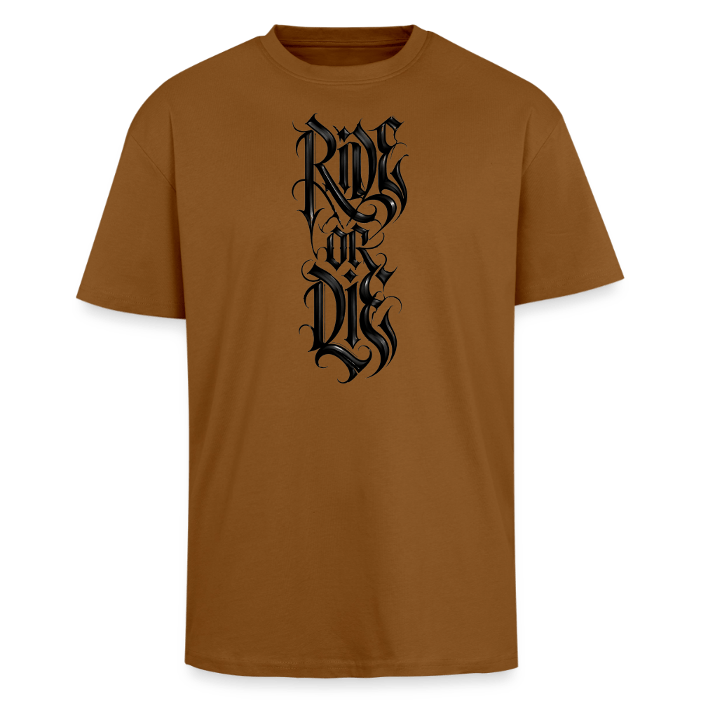 Spreadconnect Oversized Heavyweight Unisex T-Shirt Toffee / XS RIDE OR DIE BYB - Oversized Heavyweight Unisex T-Shirt E-Bike-Community