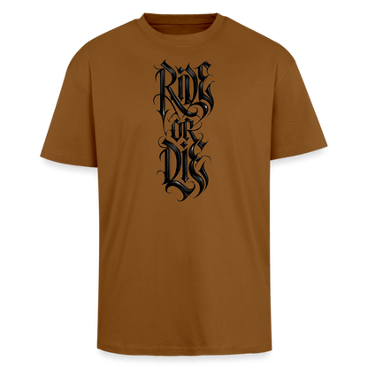 Spreadconnect Oversized Heavyweight Unisex T-Shirt Toffee / XS RIDE OR DIE BYB - Oversized Heavyweight Unisex T-Shirt E-Bike-Community
