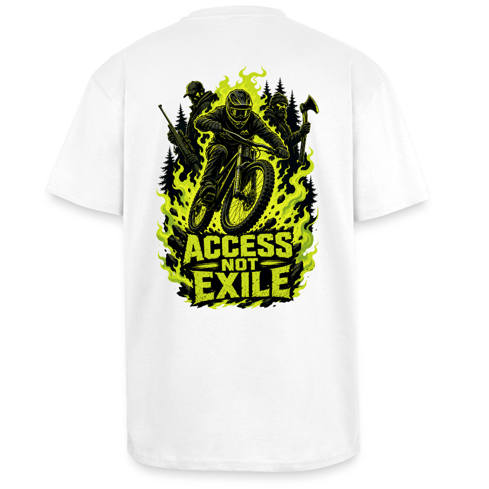 Spreadconnect Oversized Heavyweight Unisex T-Shirt Weiß / XS ACCESS NOT EXILE - Oversized Heavyweight Unisex T-Shirt E-Bike-Community