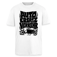 Spreadconnect Oversized Heavyweight Unisex T-Shirt Weiß / XS AUTO ERSATZ VERKEHR - Oversized Heavyweight Unisex T-Shirt E-Bike-Community