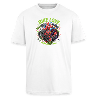 Spreadconnect Oversized Heavyweight Unisex T-Shirt Weiß / XS BIKE LOVE - Oversized Heavyweight Unisex T-Shirt E-Bike-Community
