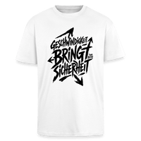 Spreadconnect Oversized Heavyweight Unisex T-Shirt Weiß / XS Geschwindigkeit bringt Sicherheit - Oversized Heavyweight Unisex T-Shirt E-Bike-Community