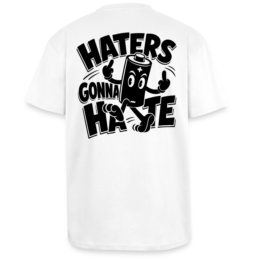 Spreadconnect Oversized Heavyweight Unisex T-Shirt Weiß / XS HATERS GONNA HATE VINTAGE - Oversized Heavyweight Unisex T-Shirt E-Bike-Community
