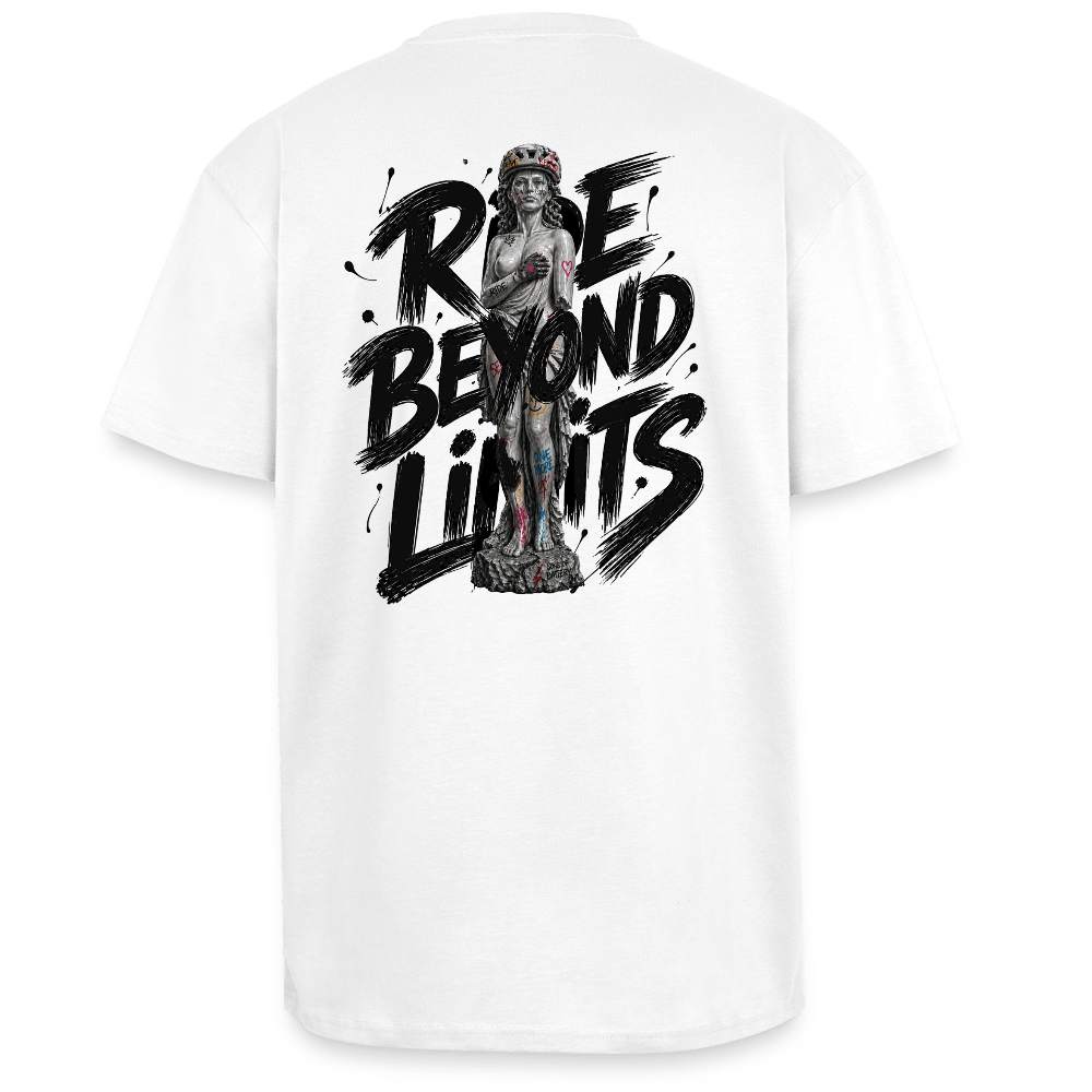 Spreadconnect Oversized Heavyweight Unisex T-Shirt Weiß / XS RIDE BEYOND LIMITS - ANCIENT SOB - Oversized Heavyweight Unisex T-Shirt E-Bike-Community