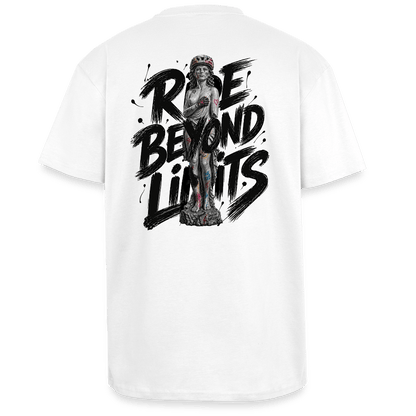 Spreadconnect Oversized Heavyweight Unisex T-Shirt Weiß / XS RIDE BEYOND LIMITS - ANCIENT SOB - Oversized Heavyweight Unisex T-Shirt E-Bike-Community