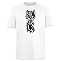Spreadconnect Oversized Heavyweight Unisex T-Shirt Weiß / XS RIDE OR DIE BYB - Oversized Heavyweight Unisex T-Shirt E-Bike-Community