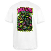 Spreadconnect Oversized Heavyweight Unisex T-Shirt Weiß / XS TAKE CARE - Oversized Heavyweight Unisex T-Shirt E-Bike-Community