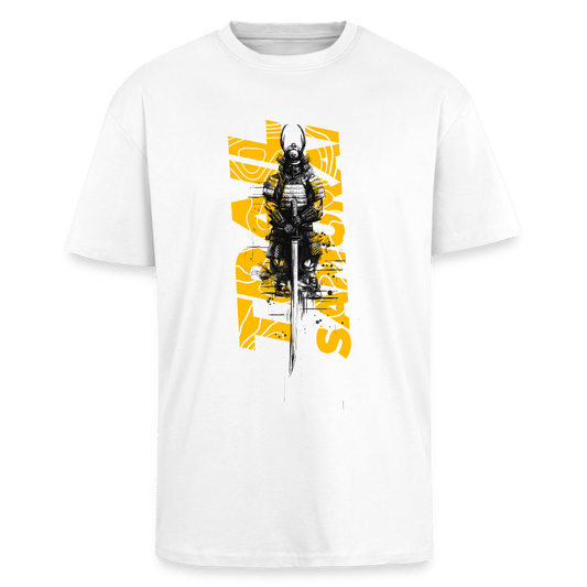 Spreadconnect Oversized Heavyweight Unisex T-Shirt Weiß / XS Trail Samurai - Front - Oversized Heavyweight BYB Unisex T-Shirt E-Bike-Community