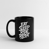 Spreadconnect Tasse einfarbig Schwarz / One size EAT, SLEEP, RIDE, REPEAT -  Tasse einfarbig E-Bike-Community