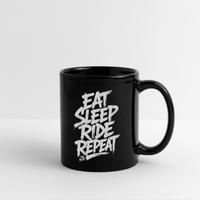 Spreadconnect Tasse einfarbig Schwarz / One size EAT, SLEEP, RIDE, REPEAT -  Tasse einfarbig E-Bike-Community