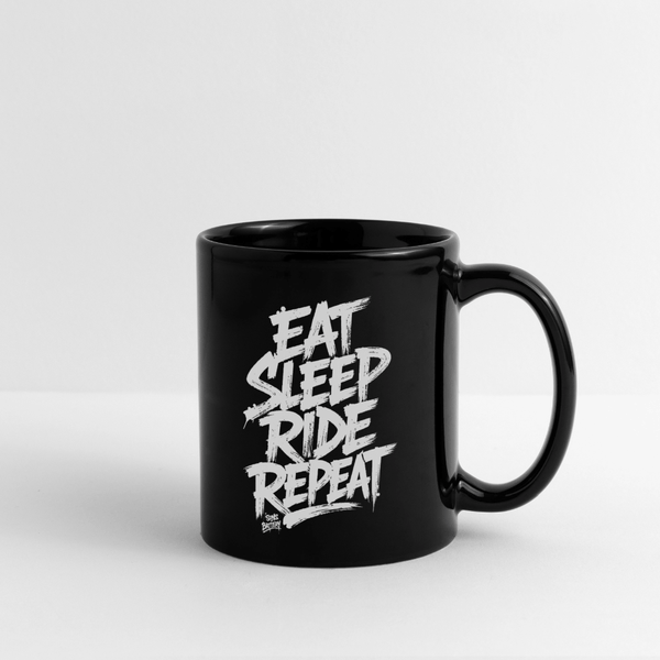 Spreadconnect Tasse einfarbig Schwarz / One size EAT, SLEEP, RIDE, REPEAT -  Tasse einfarbig E-Bike-Community