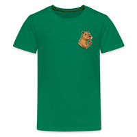 Spreadconnect Teenager Premium T-Shirt Kelly Green / 146/152 (10 Jahre) Freches Capybara - Teenager Premium T-Shirt E-Bike-Community