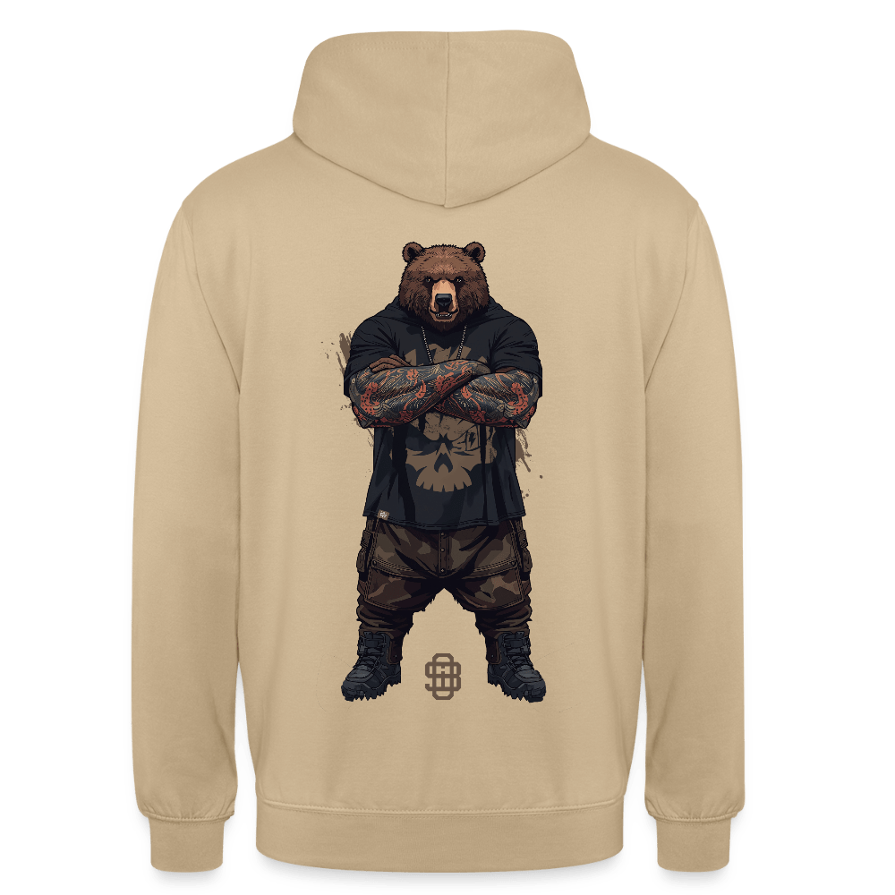Spreadconnect Unisex Hoodie Beige / S Bear Flex Backprint - Unisex Hoodie E-Bike-Community