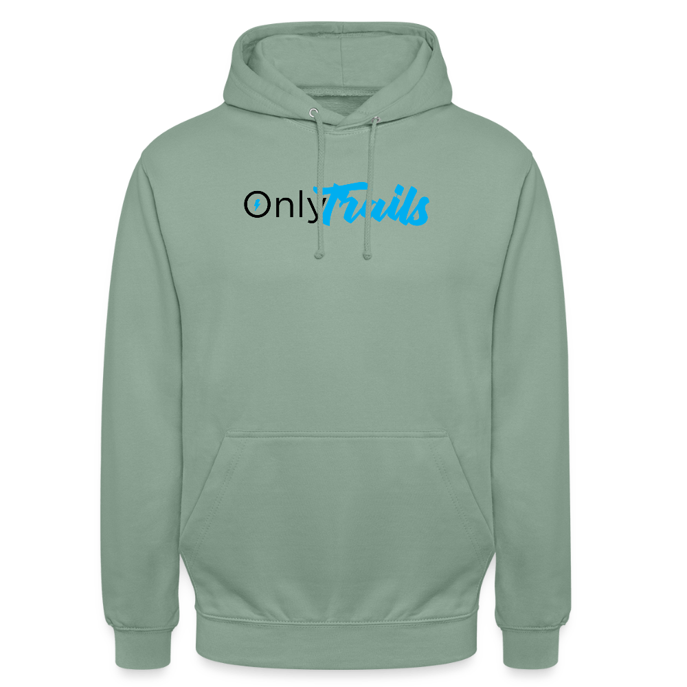 Spreadconnect Unisex Hoodie Graugrün / S OnlyTrails - Logo Groß - Unisex Hoodie E-Bike-Community